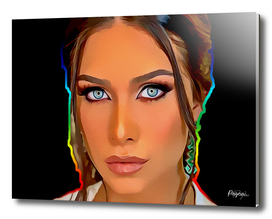 Actress Flavia Pavanelli Canvas Painting