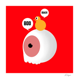 Boo and Quack Wall art