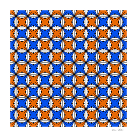 Abstract geometric pattern - blue and orange.