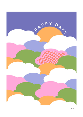 Happy Days - Rainbow Cloud Pattern