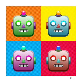 Robot Emoji Pop Art