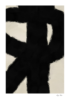 Abstract Black and Beiga No16