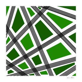 Abstract geometric pattern - green.