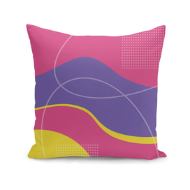 Yellow Pink and Purple Abstract Graphic Art