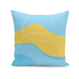 Yellow and Blue Abstract Graphic Art