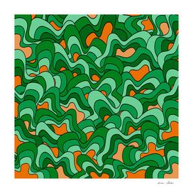 Abstract pattern - green and orange.