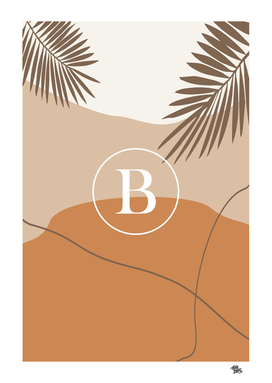 Initial Monogram Letter B Abstract Design