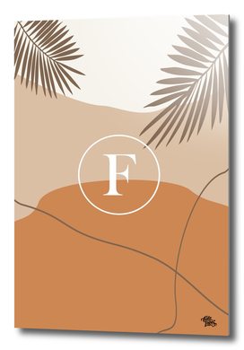Initial Monogram Letter F Abstract Design