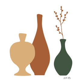brown abstract vase