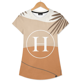 H - Initial Monogram Letter H Abstract Design