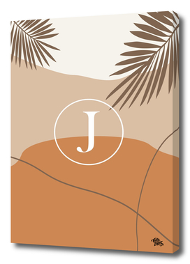 J - Initial Monogram Letter J Abstract Design