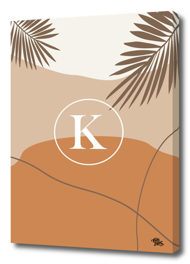 K - Initial Monogram Letter K Abstract Design