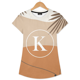 K - Initial Monogram Letter K Abstract Design