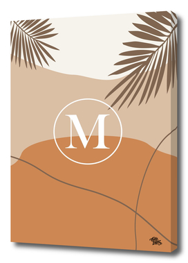 M - Initial Monogram Letter M Abstract Design