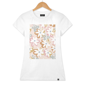 Happy Pop Floral Pattern - Muted Blush