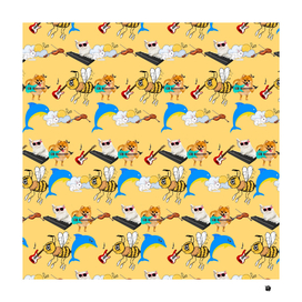 cartoon animals pattern