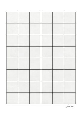 Large Grid Pattern - White