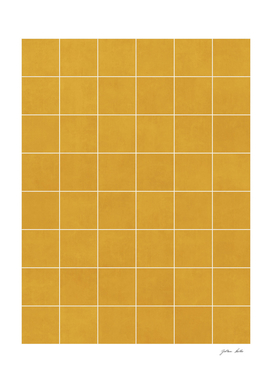 Large Grid Pattern - Mustard Yellow