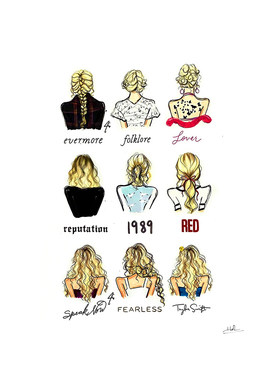 Taylor Swift Full Albums Poster