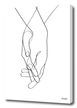 One Line Lovers Hands