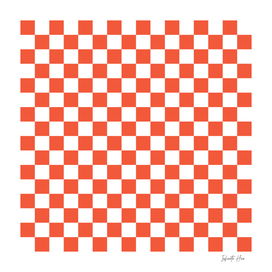 Outrageous Orange Checkerboard | Beautiful Interior Design