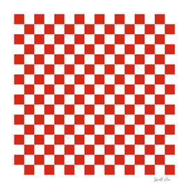 Redish Orange Checkerboard | Beautiful Interior Design