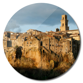 view of Pitigliano in Tuscany
