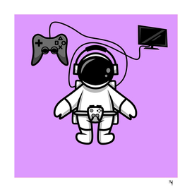 Cute Astronaut Gamer