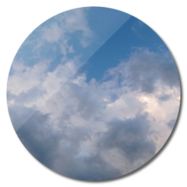 Beautiful abstract blue sky with white gray clouds