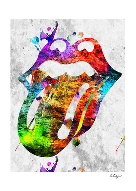 The Rolling Stones Logo Grunge