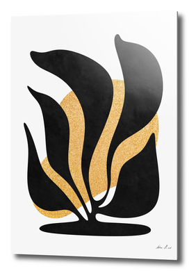 Abstract Golden Leaves No3