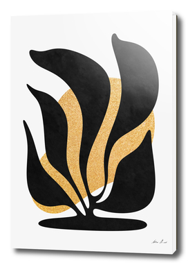 Abstract Golden Leaves No3