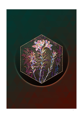 Lily of the Incas Mosaic Botanical Illustration