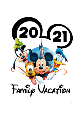 Family Vacation Disney Mickey Donald Pluto Lover