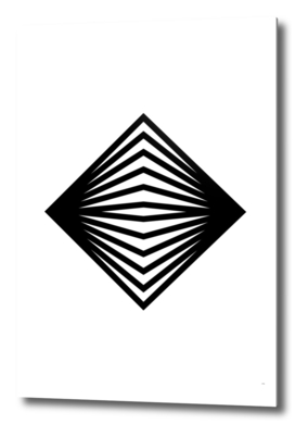 Minimalist Black Glyph on White Geometric Art 147