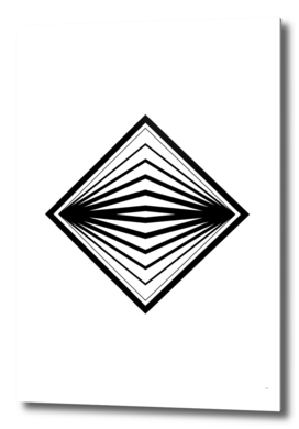 Minimalist Black Glyph on White Geometric Art 150