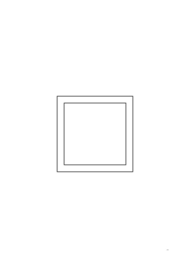 Minimalist Black Glyph on White Geometric Art 320