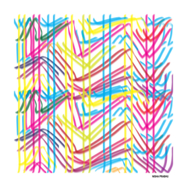 Watercolor Colorful Lines Pattern