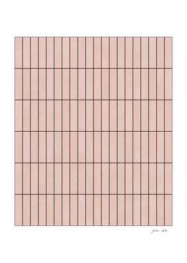 Rectangular Grid Pattern - Pale Pink