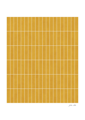 Rectangular Grid Pattern - Mustard Yellow