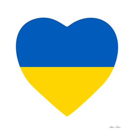 Heart with flag of Ukraine colors