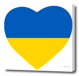 Heart with flag of Ukraine colors