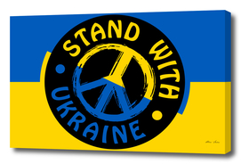 Ukraine Peace Symbol Stand With Ukraine - 02 - FLAG -