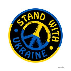 Stand with Ukraine Peace Symbol