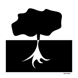 Black and White Abstract Tree Art
