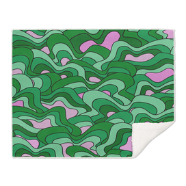 Abstract pattern - green and pink.