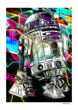 Star Wars Movie - R2-D2 Print Art - Street Art