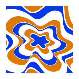 Abstract pattern - orange and blue.