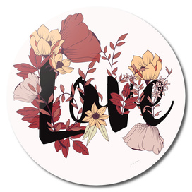 Flower Typography Love 006