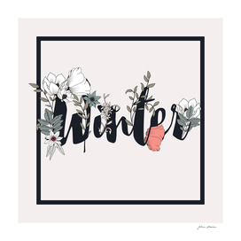 Flower Typography Winter 001